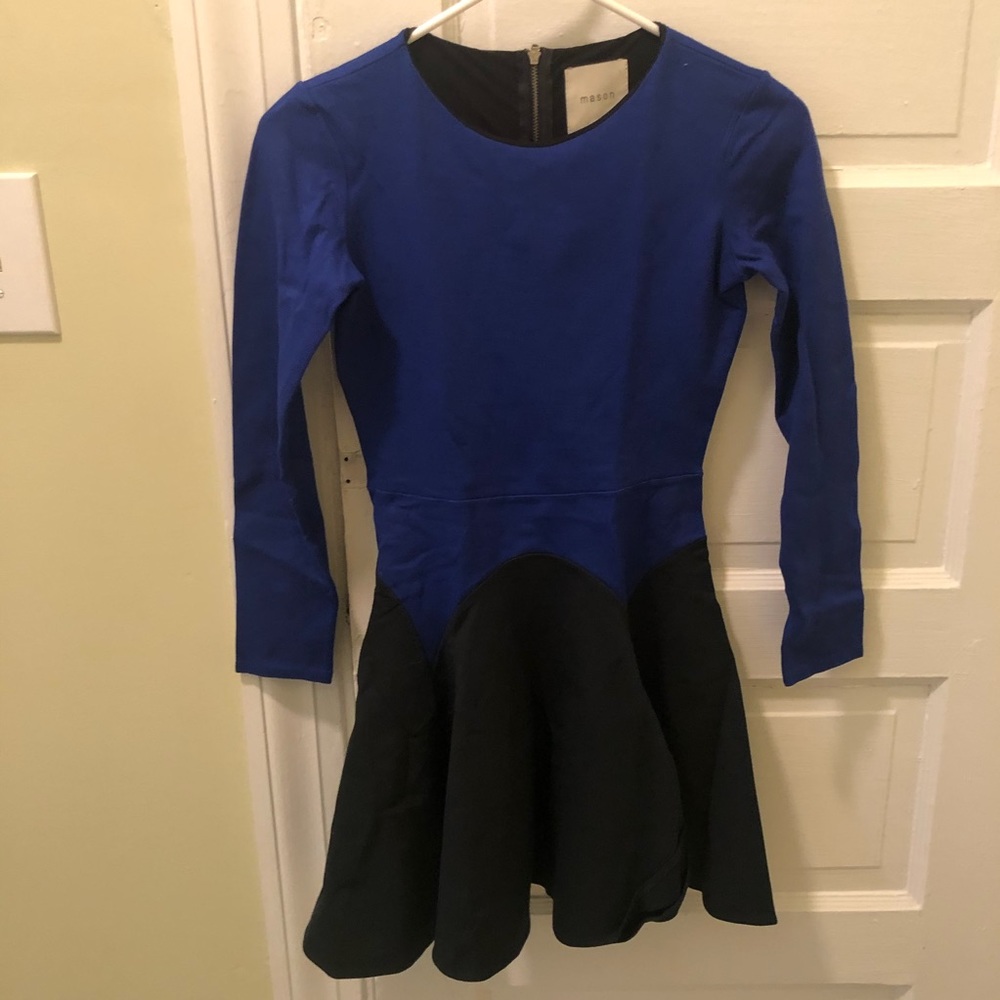 Mason by Michelle mason blue green dress sz P